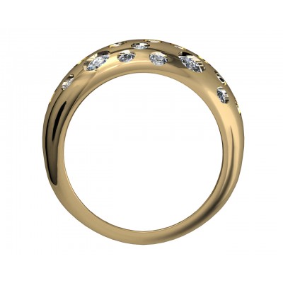 Verona Wide Dome Diamond Band